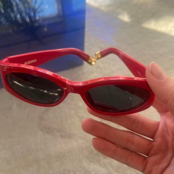 Jacquemus Red OVALO Cat-Eye Sunglasses main image 4